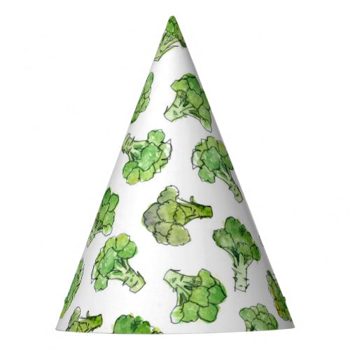 broccoli _ scattered party hat