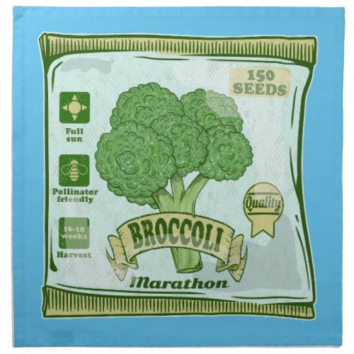Broccoli Seeds growing vegetables Cloth Napkin