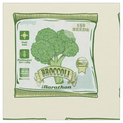 Broccoli Seeds growing vegetables Fabric