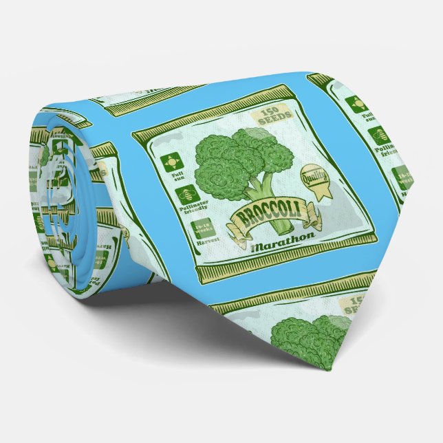 Broccoli Seeds growing vegetables Neck Tie (Rolled)