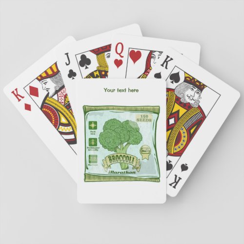 Broccoli Seeds growing vegetables Playing Cards