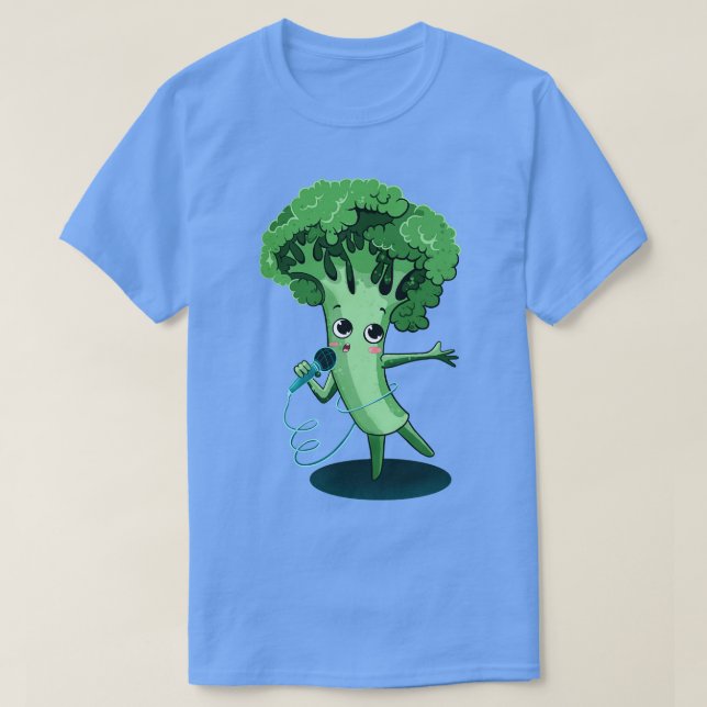Broccoli Singing T-Shirt (Design Front)