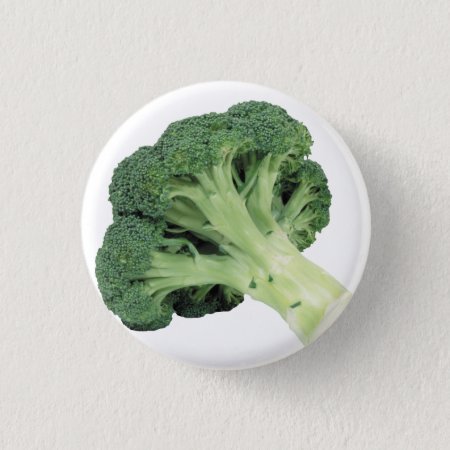 Broccoli Standard, 2¼ Inch Round Button