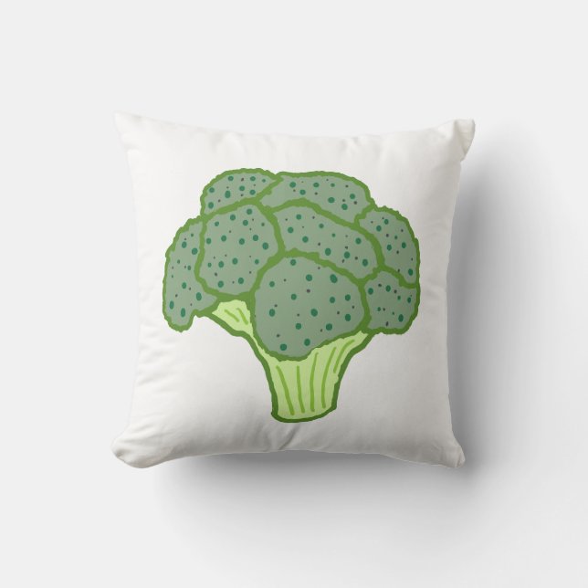 Broccoli Throw Pillow (Front)