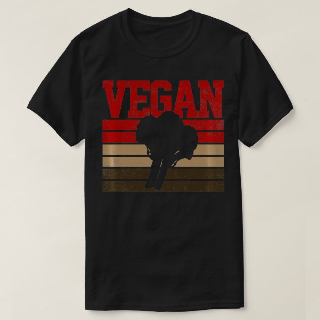 Broccoli Vegan Vegetarian Retro Gift Pullover  (Design Front)