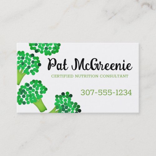 broccoli vegetable healthy dining gardening bus... business card