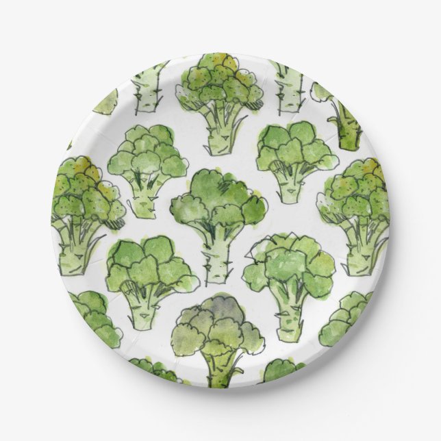 Broccolli - formal paper plates (Front)