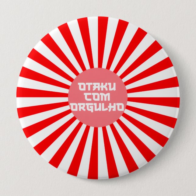 Broche (Botton) Otaku Com Orgulho Sol Nascente Button (Front)
