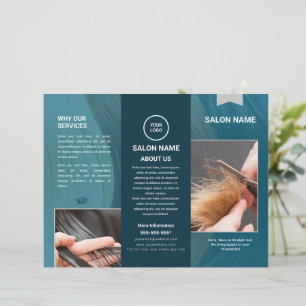 Brochure Hair Salon and Barbershop Trifold