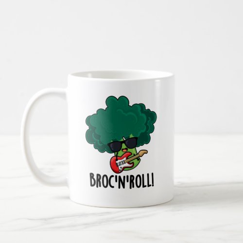 Brock And Roll Funny Veggie Broccoli Pun  Coffee Mug
