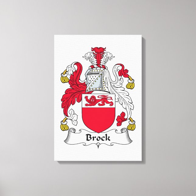 Brock Family Crest Canvas Print (Front)