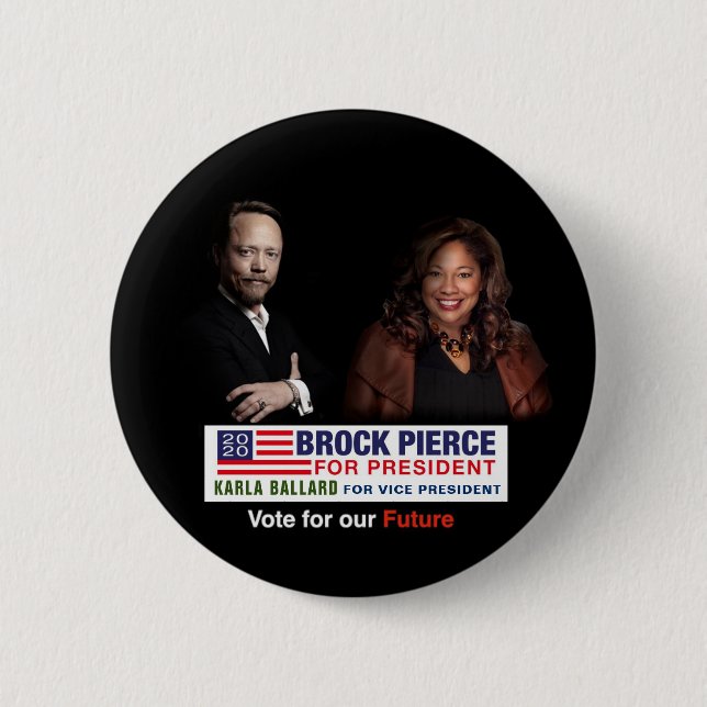 Brock Pierce / Karla Ballard 2020 Button (Front)