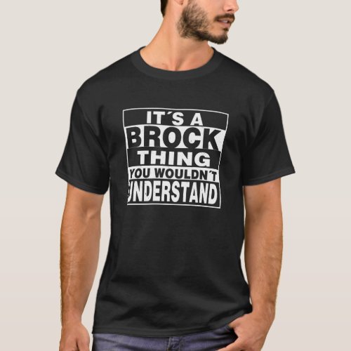 BROCK Surname Personalized Gift T_Shirt