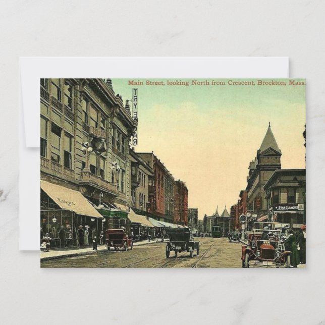 Brockton, Massachusetts, vintage 1910. Card (Front)