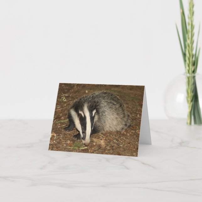 Brockwatch badger greetings card (Front)
