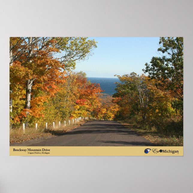 Brockway Mountain Drive - Copper Harbor, Michigan Poster (Front)