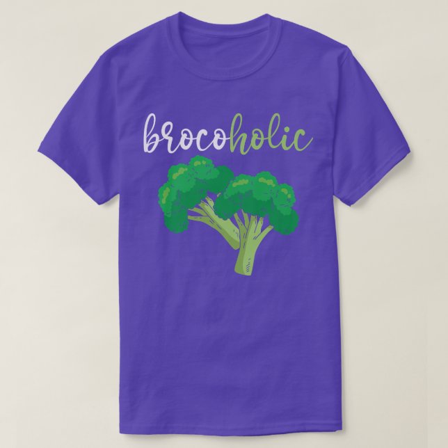Brocoholic Broccoli Vegan Lover Vegetable Healthy  T-Shirt (Design Front)