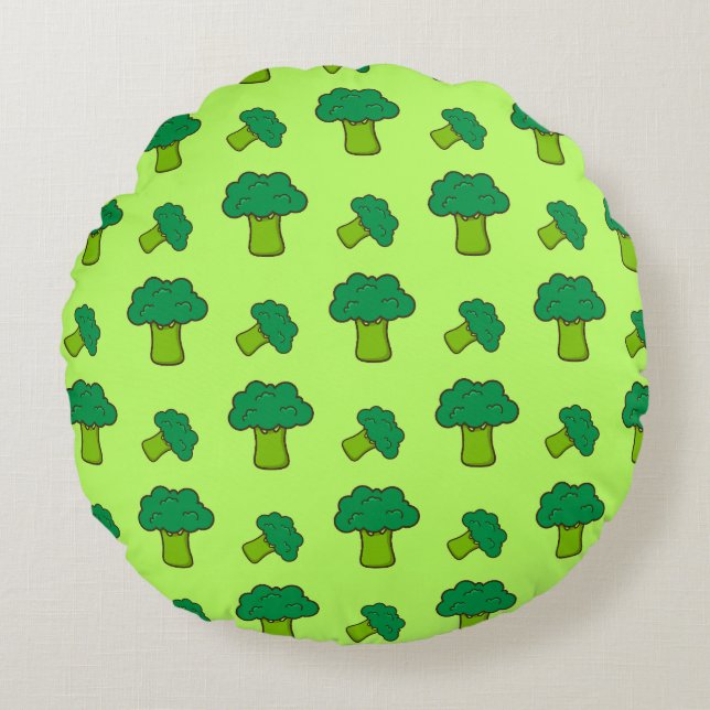 Brócoli Round Pillow (Front)
