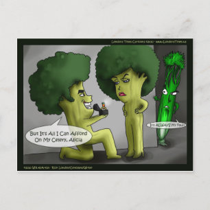 Brocolli Bride Funny Cards Tees Mugs & Gifts