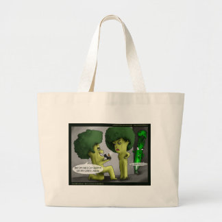 Brocolli Bride Funny Cards Tees Mugs & Gifts Large Tote Bag