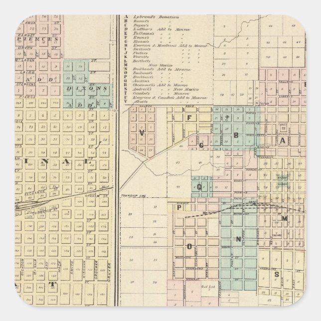 Brodhead and Village of Monroe, Green Co Square Sticker (Front)