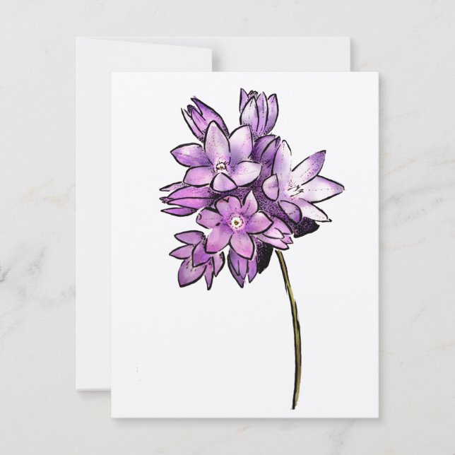 Brodiaea Flower Card (Front)