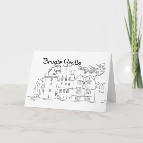 Brodie Castle Moray Scotland Card