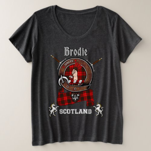 Brodie Clan Badge Womens Plus Size T_Shirt