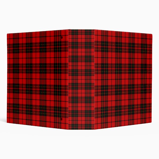 Brodie clan tartan red black plaid binder (Background)