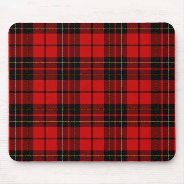 Brodie clan tartan red black plaid mouse pad (Front)