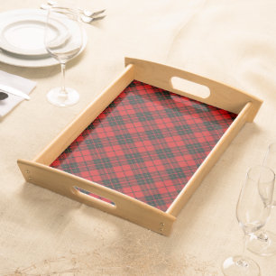 Brodie clan tartan red black plaid serving tray