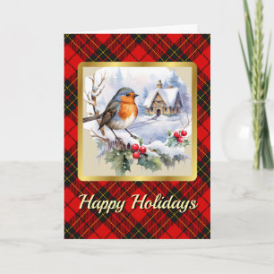 Brodie Crest & Tartan w/Robin Personalized Card