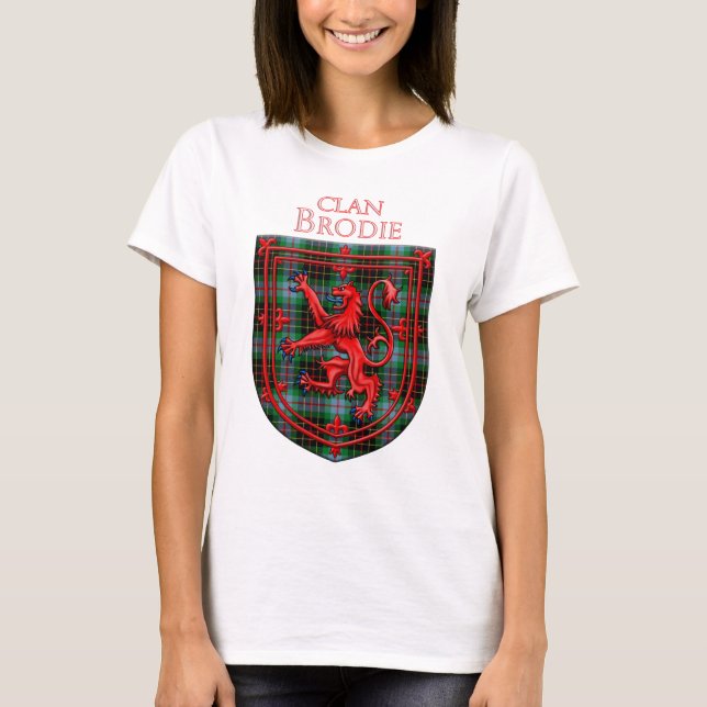 Brodie Hunting Tartan Scottish Plaid T-Shirt (Front)