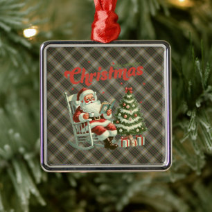 Brodie Hunting Weathered Original Scottish Tartan Metal Ornament