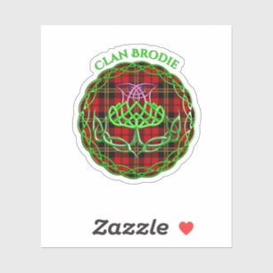 Brodie Scottish Tartan Celtic Thistle Sticker