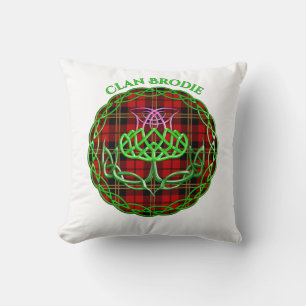 Brodie Scottish Tartan Celtic Thistle Throw Pillow