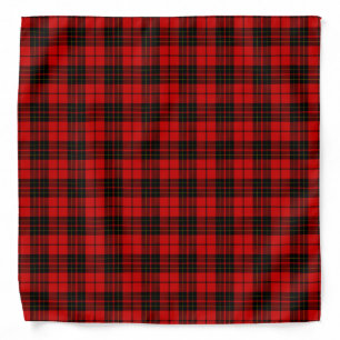 Brodie tartan red black plaid bandana