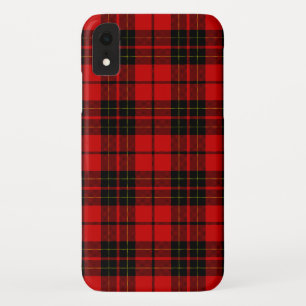 Brodie tartan red black plaid iPhone XR case