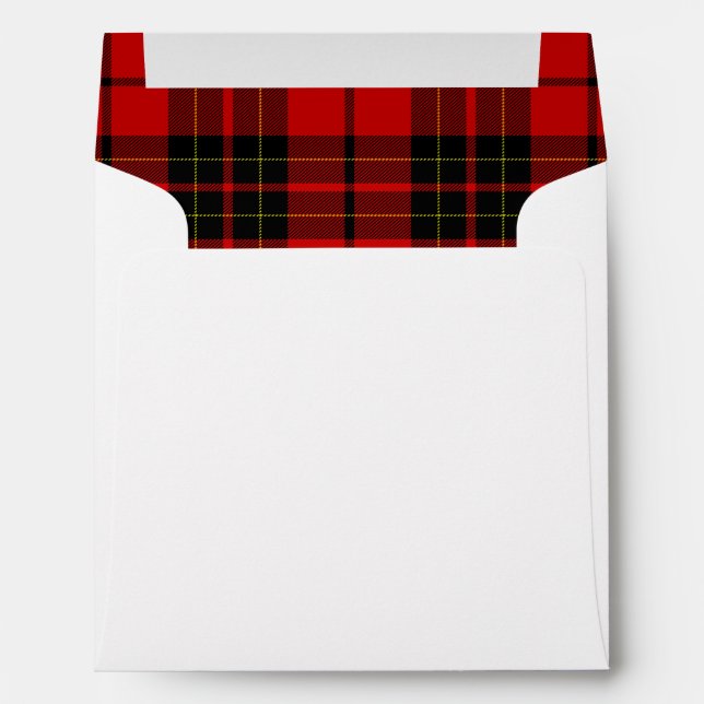 Brodie tartan red black plaid envelope (Back (Bottom))
