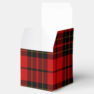 Brodie tartan red black plaid favor boxes