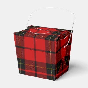 Brodie tartan red black plaid favor boxes