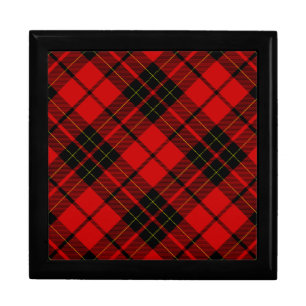 Brodie tartan red black plaid gift box