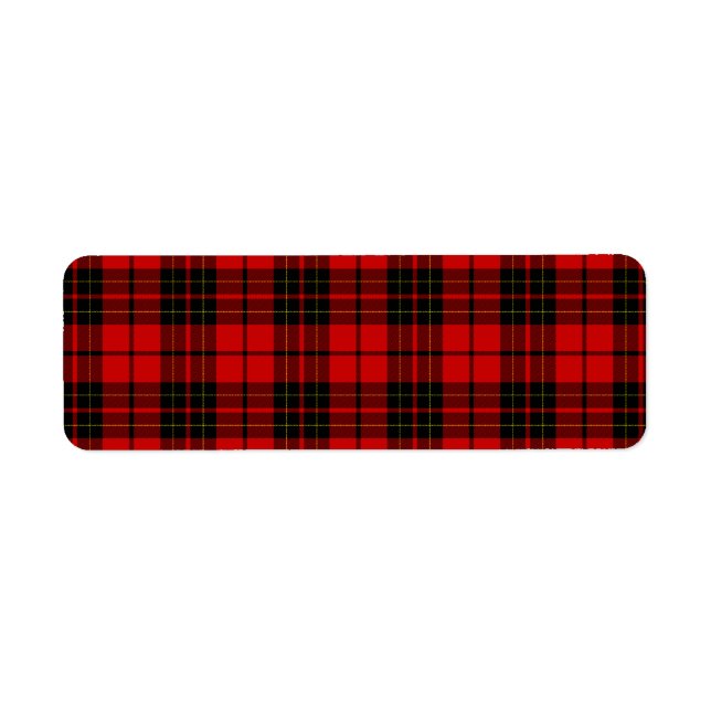 Brodie tartan red black plaid label (Front)