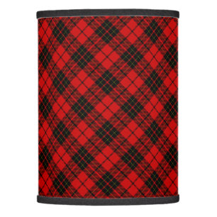 Brodie tartan red black plaid lamp shade