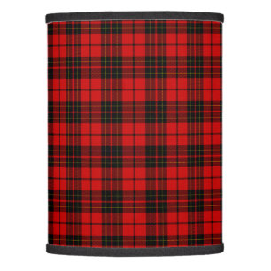 Brodie tartan red black plaid lamp shade