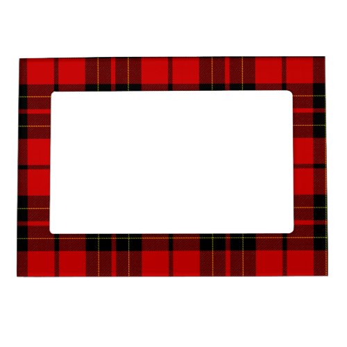 Brodie tartan red black plaid magnetic photo frame