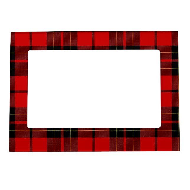 Brodie tartan red black plaid magnetic photo frame (Front)