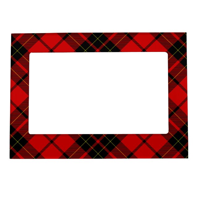 Brodie tartan red black plaid magnetic picture frame (Front)