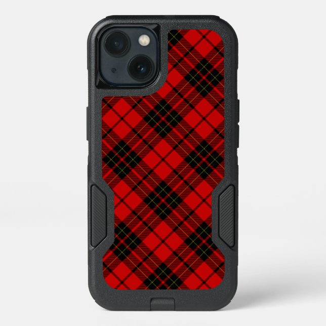 Brodie tartan red black plaid otterbox iPhone case (Back)