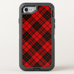 Brodie tartan red black plaid OtterBox defender iPhone SE/8/7 case